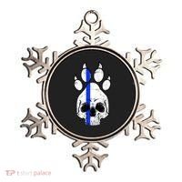 Blue Lives K9 Blue Thin Line Paw Ornament thumb 0