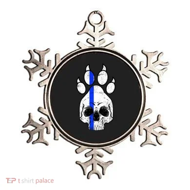 Blue Lives K9 Blue Thin Line Paw Ornament