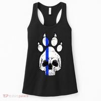 Blue Lives K9 Blue Thin Line Paw Women's Tank Top thumb 0
