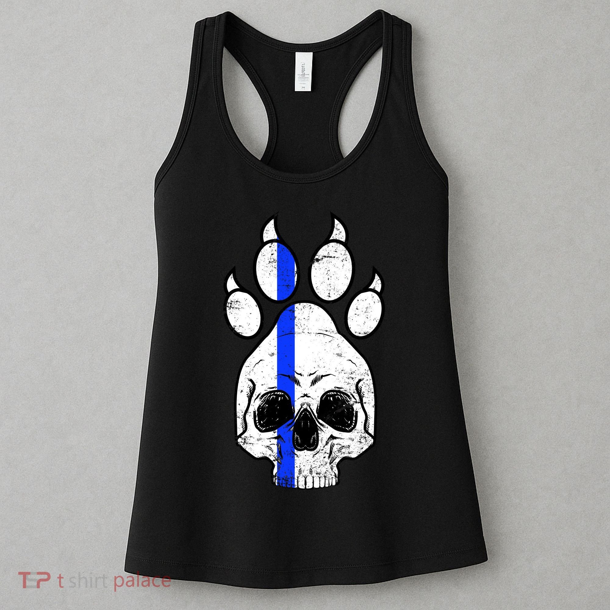 Blue Lives K9 Blue Thin Line Paw Women's Tank Top