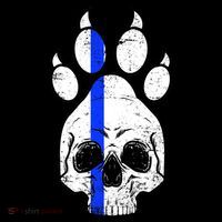 Blue Lives K9 Blue Thin Line Paw Women's Tank Top thumb 5
