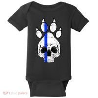 Blue Lives K9 Blue Thin Line Paw Baby Bodysuit thumb 0