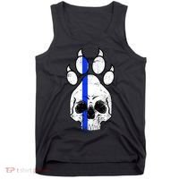 Blue Lives K9 Blue Thin Line Paw Tank Top thumb 0