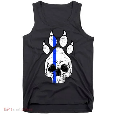 Blue Lives K9 Blue Thin Line Paw Tank Top