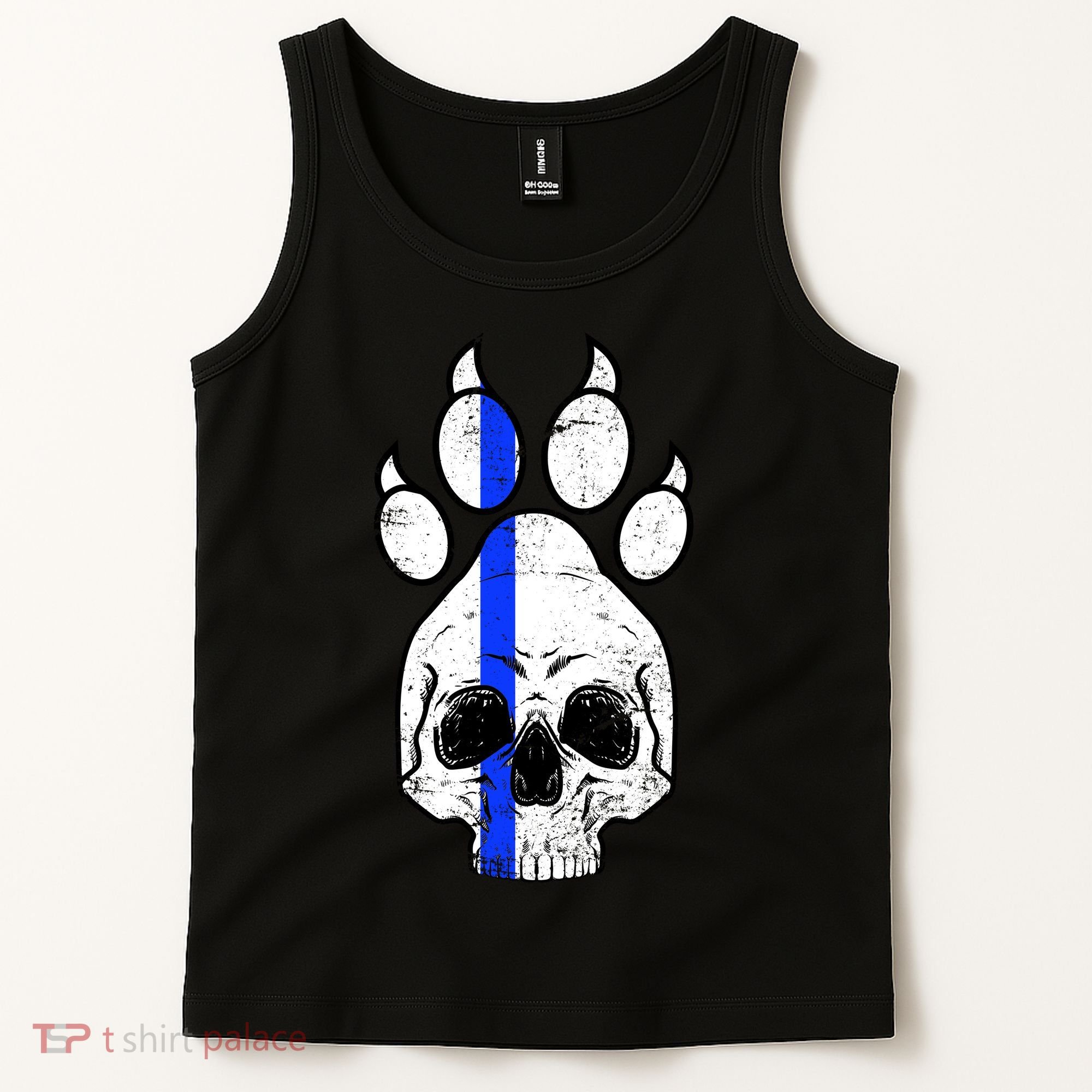 Blue Lives K9 Blue Thin Line Paw Tank Top