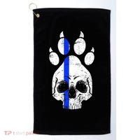 Blue Lives K9 Blue Thin Line Paw Golf Towel thumb 0