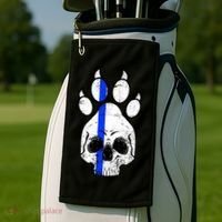 Blue Lives K9 Blue Thin Line Paw Golf Towel thumb 2
