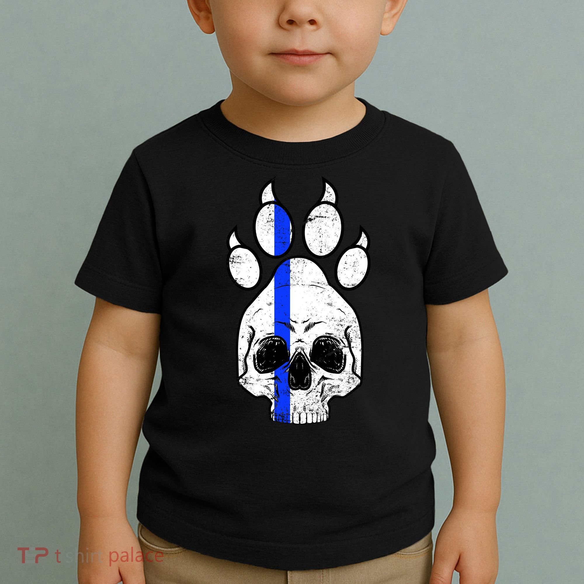 Blue Lives K9 Blue Thin Line Paw Toddler T-Shirt