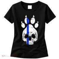 Blue Lives K9 Blue Thin Line Paw Women's T-Shirt thumb 0