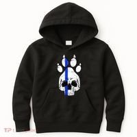 Blue Lives K9 Blue Thin Line Paw Kids Hoodie thumb 0