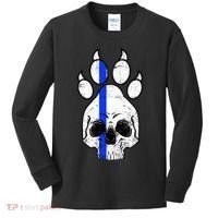 Blue Lives K9 Blue Thin Line Paw Kids Long Sleeve Shirt thumb 0