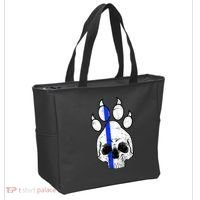 Blue Lives K9 Blue Thin Line Paw Tote Bag thumb 2
