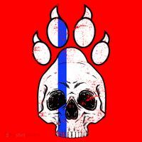 Blue Lives K9 Blue Thin Line Paw Santa Hat thumb 1
