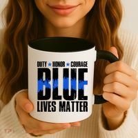 Blue Lives Matter Coffee Mug thumb 3