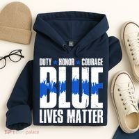 Blue Lives Matter Hoodie thumb 4