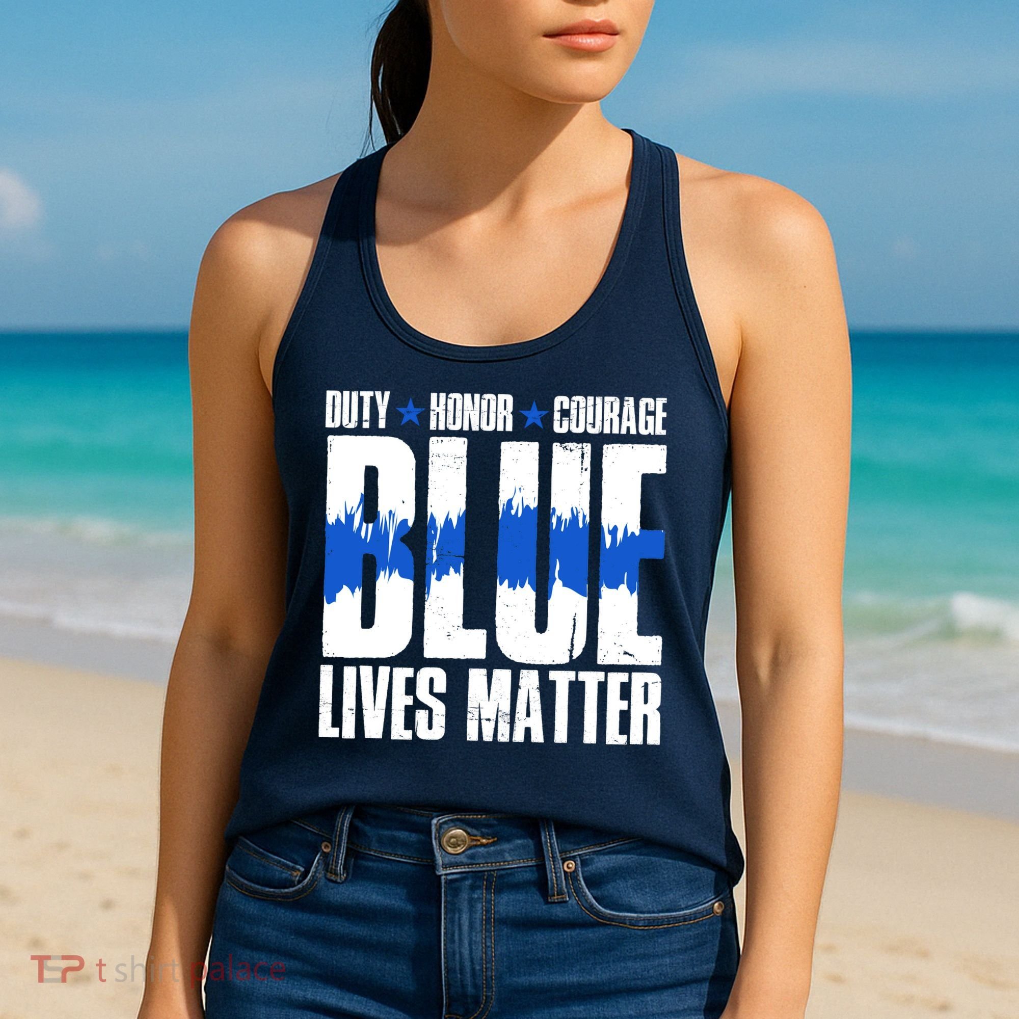 Blue Lives Matter Women's Tank Top