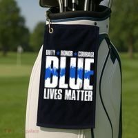 Blue Lives Matter Golf Towel thumb 2