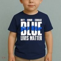 Blue Lives Matter Toddler T-Shirt thumb 2