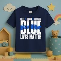 Blue Lives Matter Toddler T-Shirt thumb 3