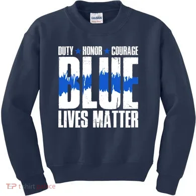 Blue Lives Matter Kids Sweatshirt