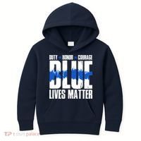 Blue Lives Matter Kids Hoodie thumb 0