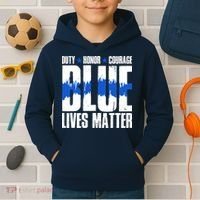 Blue Lives Matter Kids Hoodie thumb 2