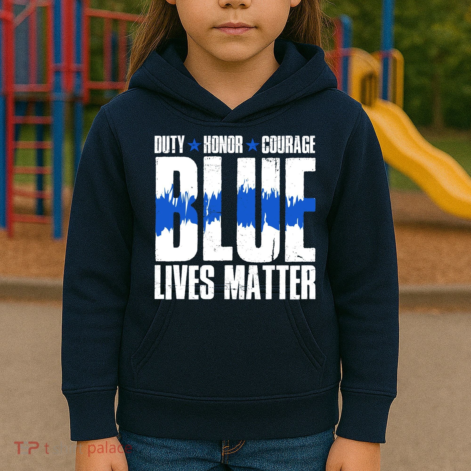 Blue Lives Matter Kids Hoodie