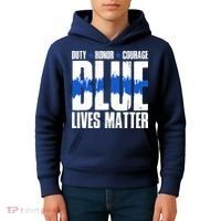 Blue Lives Matter Kids Hoodie thumb 4