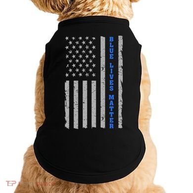 Blue Lives Matter Vintage Flag Doggie Tank