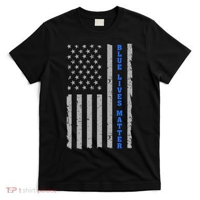 Blue Lives Matter Vintage Flag T-Shirt