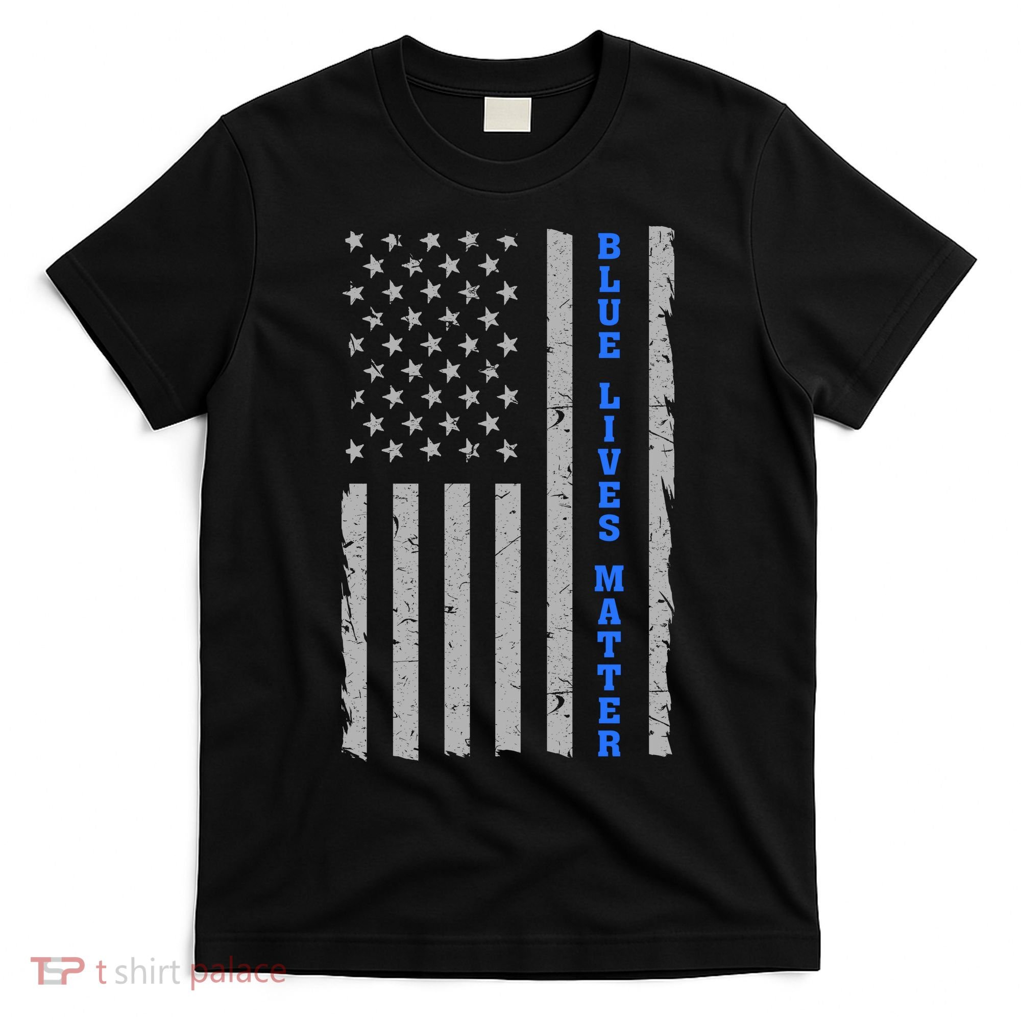 Blue Lives Matter Vintage Flag T-Shirt