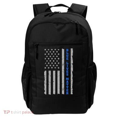 Blue Lives Matter Vintage Flag Backpack