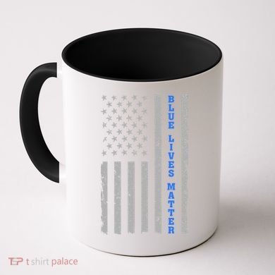 Blue Lives Matter Vintage Flag Coffee Mug