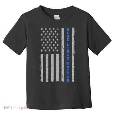 Blue Lives Matter Vintage Flag Toddler T-Shirt