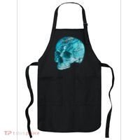 Blue Marble Patterned Skull Apron thumb 0