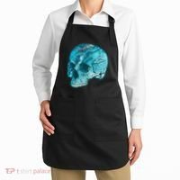 Blue Marble Patterned Skull Apron thumb 2