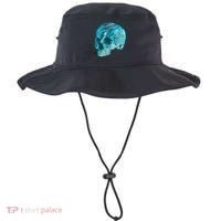 Blue Marble Patterned Skull Bucket Hat thumb 0