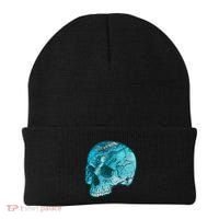 Blue Marble Patterned Skull Beanie thumb 0