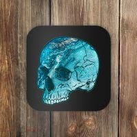 Blue Marble Patterned Skull Coaster thumb 0