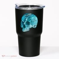 Blue Marble Patterned Skull Tumbler thumb 0