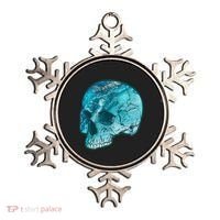 Blue Marble Patterned Skull Ornament thumb 0