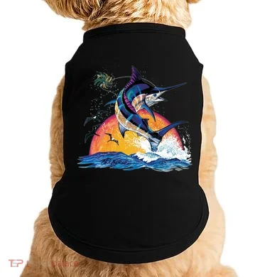 Blue Marlin Fish Sunset Doggie Tank