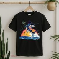 Blue Marlin Fish Sunset T-Shirt thumb 2