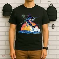 Blue Marlin Fish Sunset T-Shirt thumb 6