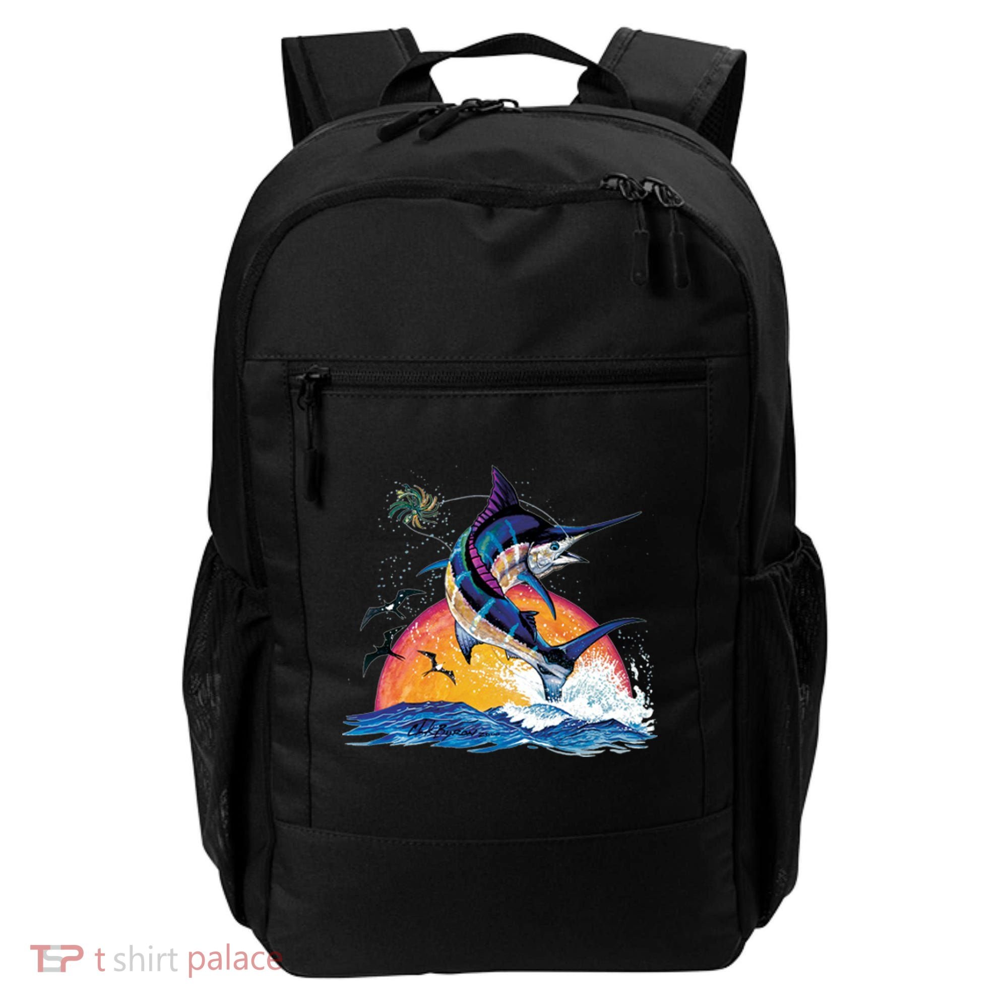 Blue Marlin Fish Sunset Backpack