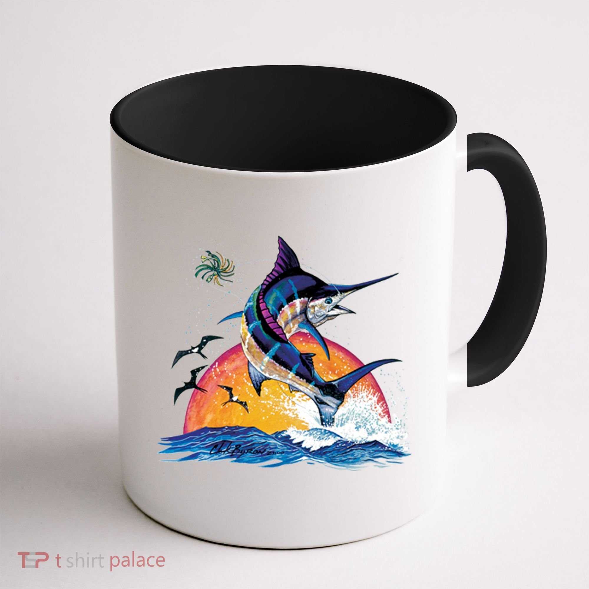 Blue Marlin Fish Sunset Coffee Mug