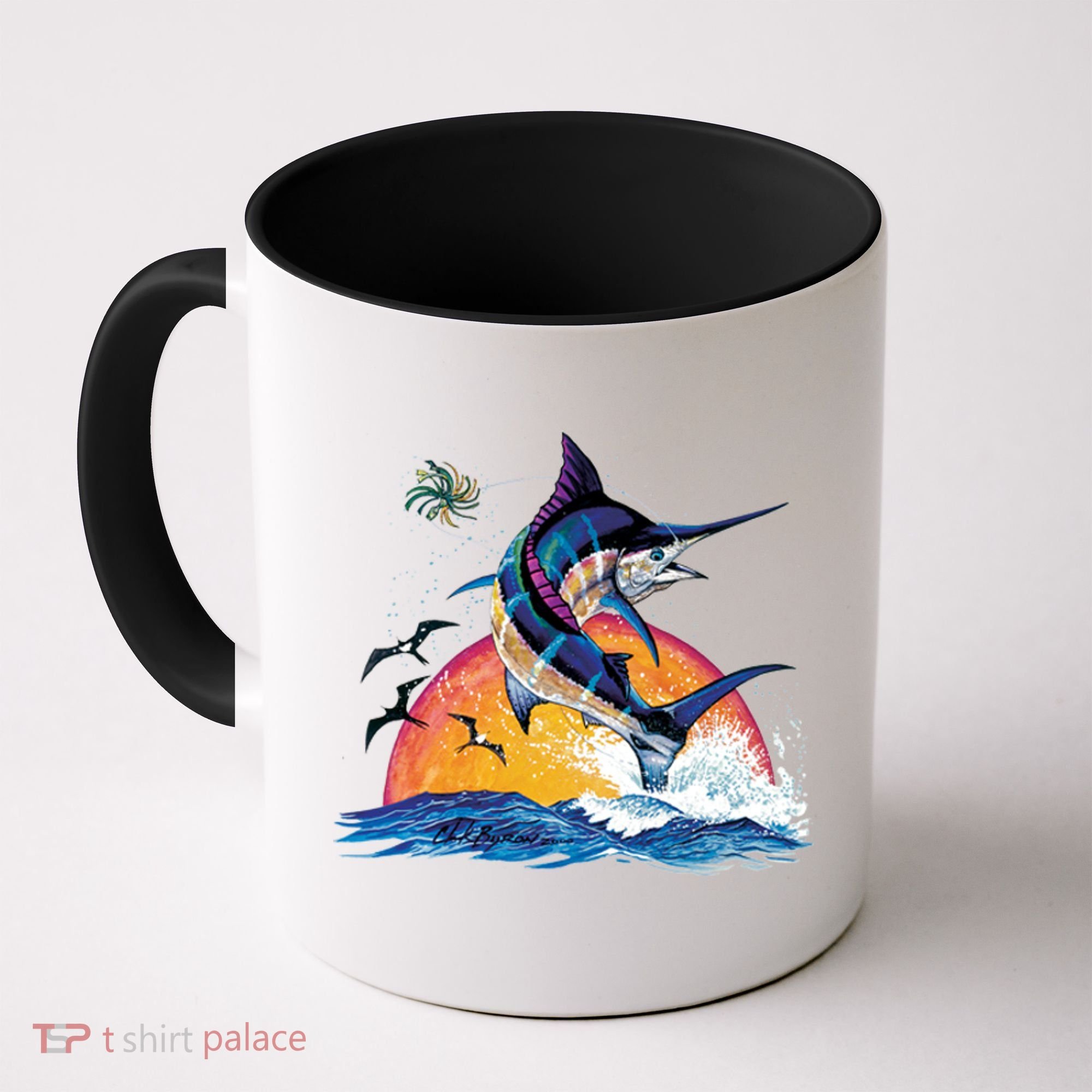 Blue Marlin Fish Sunset Coffee Mug