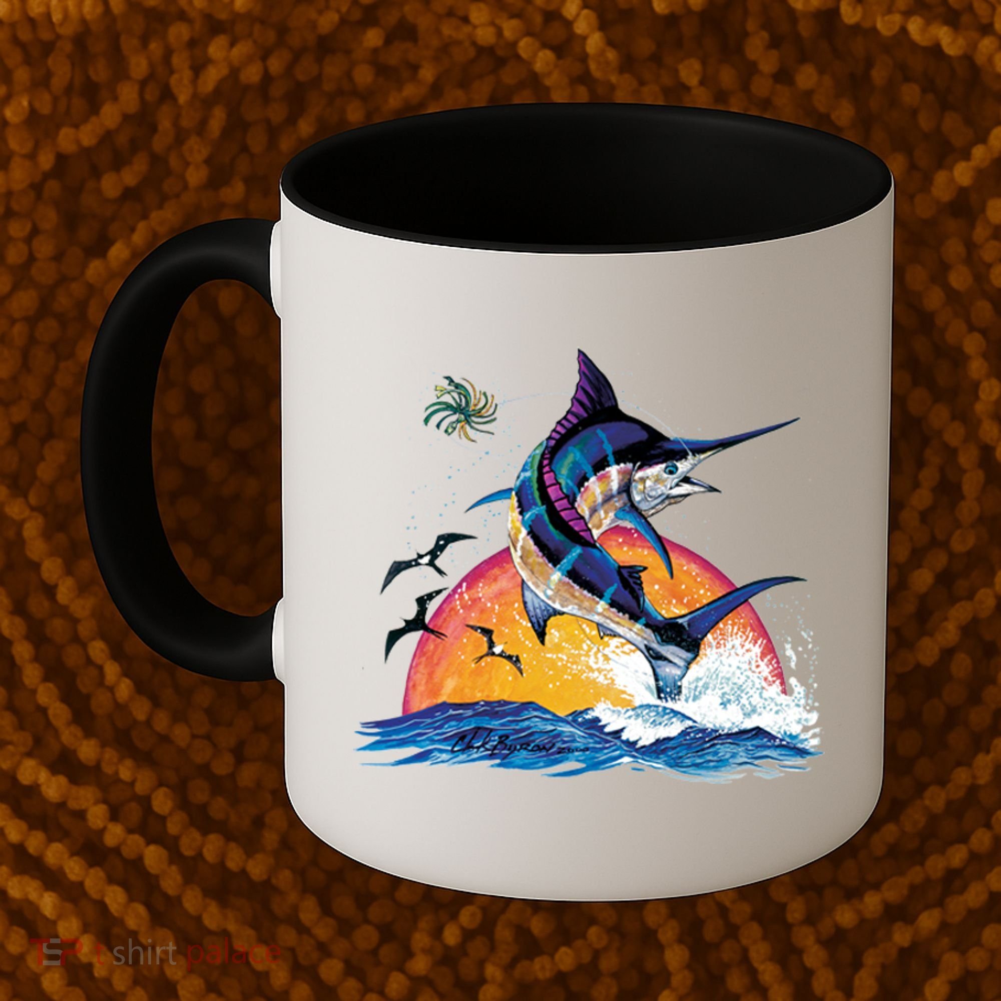 Blue Marlin Fish Sunset Coffee Mug