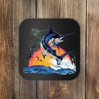Blue Marlin Fish Sunset Coaster thumb 0
