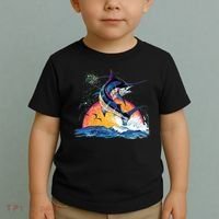 Blue Marlin Fish Sunset Toddler T-Shirt thumb 2